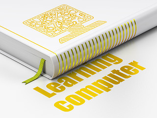 Image showing Learning concept: book Computer Pc, Learning Computer on white background