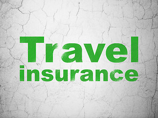 Image showing Insurance concept: Travel Insurance on wall background