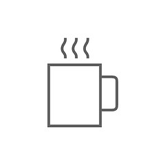 Image showing Mug of hot drink line icon.