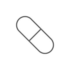 Image showing Capsule pill line icon.