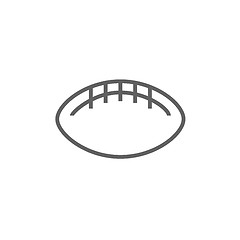 Image showing Rugby football ball line icon.