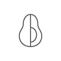 Image showing Avocado line icon.