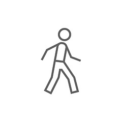 Image showing Pedestrianism line icon.