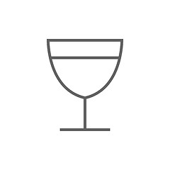 Image showing Glass of wine line icon.