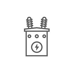 Image showing High voltage transformer line icon.