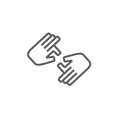 Image showing Finger language line icon.