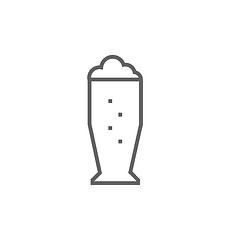 Image showing Glass of beer line icon.