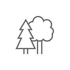 Image showing Trees line icon.