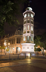 Image showing clock tower night guayaquil ecuador
