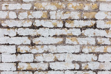 Image showing Background of old vintage dirty brick wall