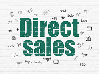 Image showing Marketing concept: Direct Sales on wall background
