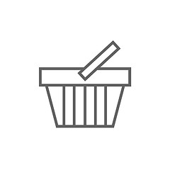 Image showing Shopping basket line icon.