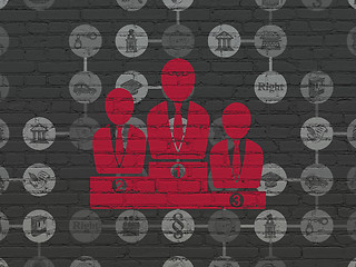 Image showing Law concept: Business Team on wall background