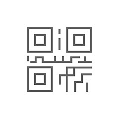 Image showing QR code line icon.