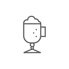 Image showing Glass mug with foam line icon.