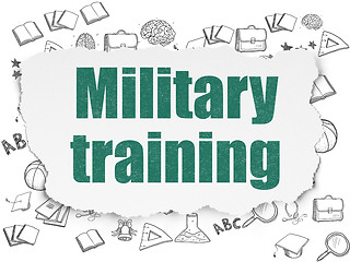 Image showing Learning concept: Military Training on Torn Paper background