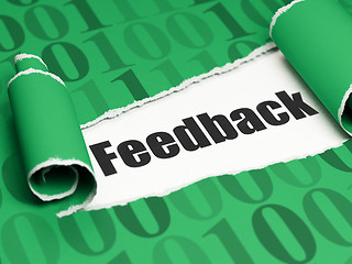Image showing Business concept: black text Feedback under the piece of  torn paper