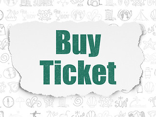 Image showing Tourism concept: Buy Ticket on Torn Paper background