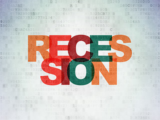 Image showing Business concept: Recession on Digital Paper background