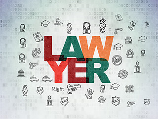 Image showing Law concept: Lawyer on Digital Paper background