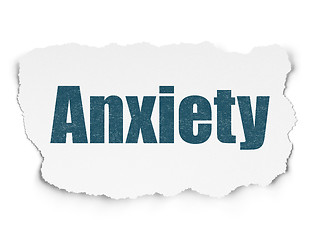 Image showing Healthcare concept: Anxiety on Torn Paper background