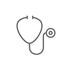 Image showing Stethoscope line icon.