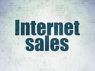 Image showing Advertising concept: Internet Sales on Digital Paper background