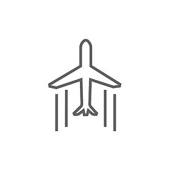 Image showing Cargo plane line icon.