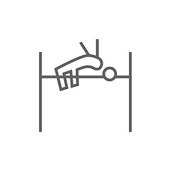 Image showing High jump line icon.