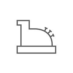 Image showing Cash register machine line icon.