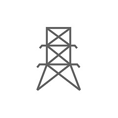 Image showing Electric tower line icon.