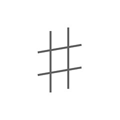 Image showing Hashtag symbol line icon.