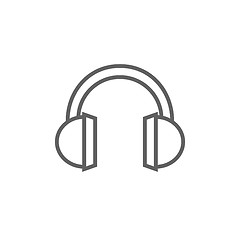 Image showing Headphone line icon.