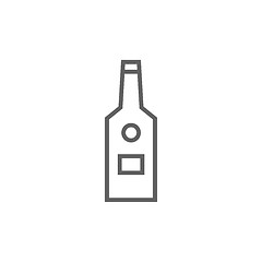 Image showing Glass bottle line icon.