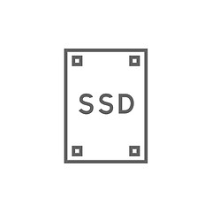 Image showing Solid state drive line icon.