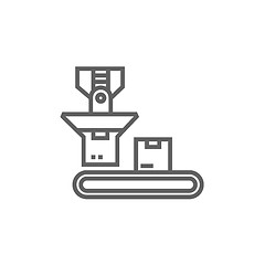 Image showing Robotic packaging line icon.