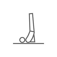 Image showing Man practicing yoga line icon.