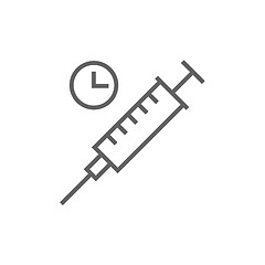 Image showing Syringe line icon.