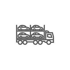 Image showing Car carrier line icon.