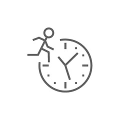 Image showing Time management line icon.