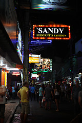 Image showing walking street in Thailand