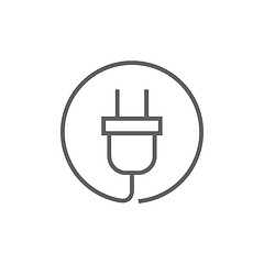 Image showing Plug line icon.