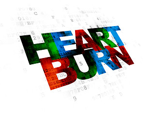 Image showing Healthcare concept: Heartburn on Digital background