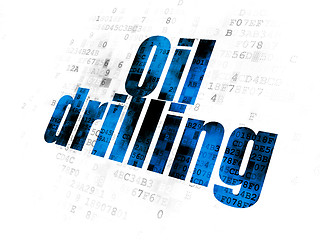 Image showing Industry concept: Oil Drilling on Digital background