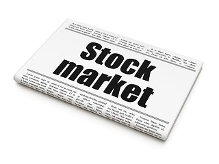 Image showing Business concept: newspaper headline Stock Market