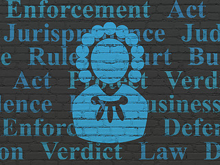 Image showing Law concept: Judge on wall background