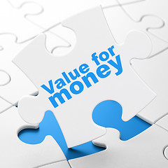 Image showing Banking concept: Value For Money on puzzle background