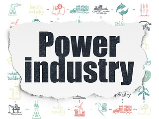 Image showing Industry concept: Power Industry on Torn Paper background