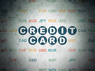 Image showing Currency concept: Credit Card on Digital Paper background