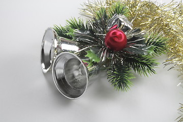 Image showing christmas silver bell decoration